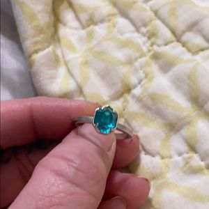 Kendra Scott Calvin ring in London Blue Glass